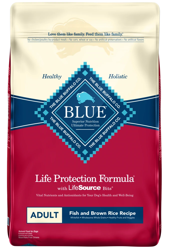 Blue Buffalo Life Protection Natural Fish & Brown Rice Recipe Adult Dry Dog Food 1 Blue Buffalo Life Protection Natural Fish & Brown Rice Recipe Adult Dry Dog Food