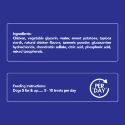 Get Naked® Biteables® Joint Health Functional Dog Soft Treats -Blue Boo Pet Care Shop 201547 GN Biteables Joint Ingredients FI CURRENT