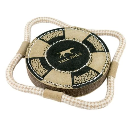 Tall Tails Natural Leather Lifebuoy Tug Toy 1 Tall Tails Natural Leather Lifebuoy Tug Toy