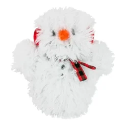 Tall Tails Real Feel Fluffy Snowman With Squeaker Dog Toy
