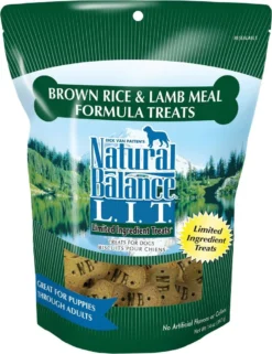 Natural Balance L.I.T. Limited Ingredient Treats Brown Rice And Lamb Meal Formula Dog Treats