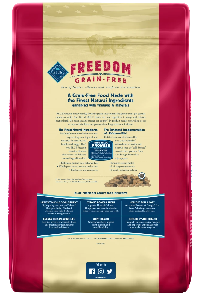 Blue Buffalo Freedom Grain-Free Adult Beef Recipe Dry Dog Food 2 Blue Buffalo Freedom Grain-Free Adult Beef Recipe Dry Dog Food - Image 2
