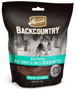 Merrick Backcountry Wild Prairie Grain Free Real Turkey And Sweet Potato Pattie Dog Treats