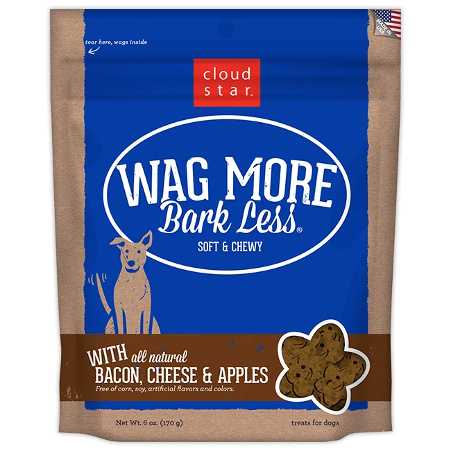 Cloud Star Wag More Bark Less Soft And Chewy Bacon Cheese And Apples Dog Treats 1 Cloud Star Wag More Bark Less Soft And Chewy Bacon Cheese And Apples Dog Treats