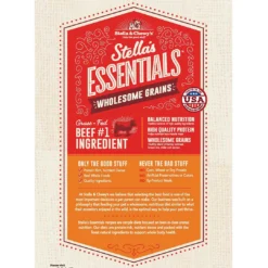 Stella & Chewy's Stella's Essentials Grass-Fed Beef & Ancient Grains Recipe Dry Dog Food -Blue Boo Pet Care Shop 3lb Back SEWG Beef K SE BG 3