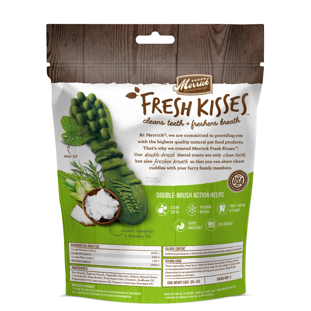 Merrick Fresh Kisses Grain Free Coconut Oil And Botanicals Medium Dental Dog Treats 2 Merrick Fresh Kisses Grain Free Coconut Oil And Botanicals Medium Dental Dog Treats - Image 2