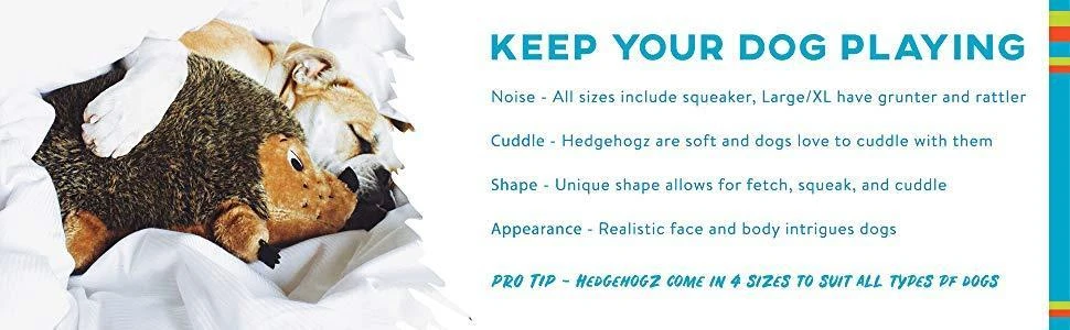 Outward Hound HedgehogZ Plush Dog Toy 4 Outward Hound HedgehogZ Plush Dog Toy - Image 4