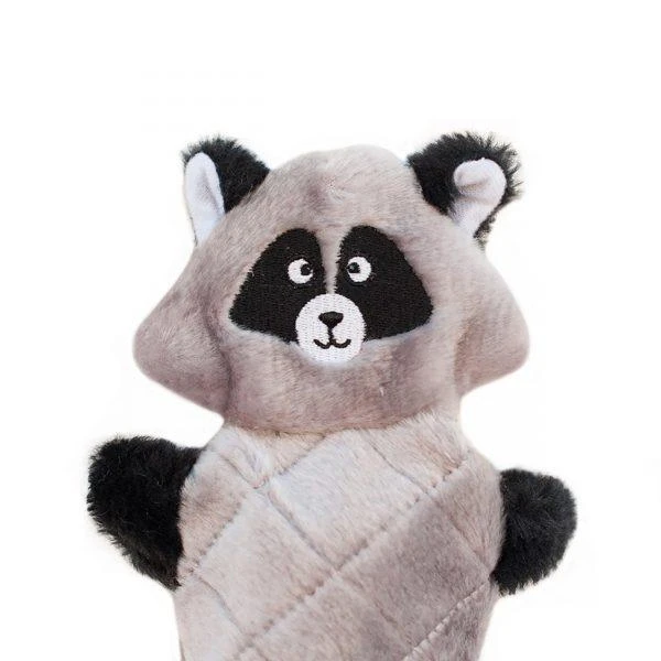 ZippyPaws Jigglerz No Stuffing Raccoon Plush Dog Toy 3 ZippyPaws Jigglerz No Stuffing Raccoon Plush Dog Toy - Image 3