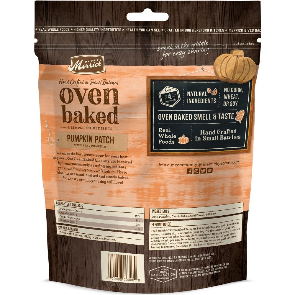 Merrick Oven Baked Pumpkin Patch Dog Treats 3 Merrick Oven Baked Pumpkin Patch Dog Treats - Image 3