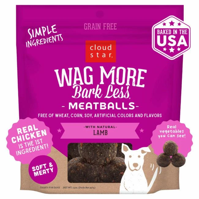 Cloud Star Wag More Bark Less Meatballs: Lamb Dog Treats 2 Cloud Star Wag More Bark Less Meatballs: Lamb Dog Treats - Image 2