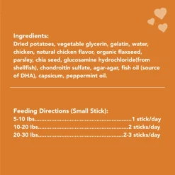 Get Naked® Joint Health Dog Dental Chew Sticks -Blue Boo Pet Care Shop 700439 Joint Small Chicken ING FI