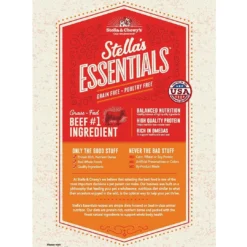 Stella & Chewy's Stella's Essentials High Plains Red Recipe With Grass-Fed Beef Dry Dog Food 9 Stella & Chewy's Stella's Essentials High Plains Red Recipe With Grass-Fed Beef Dry Dog Food -Blue Boo Pet Care Shop Essentials GF Beef 3lb Back 1080x0 c default