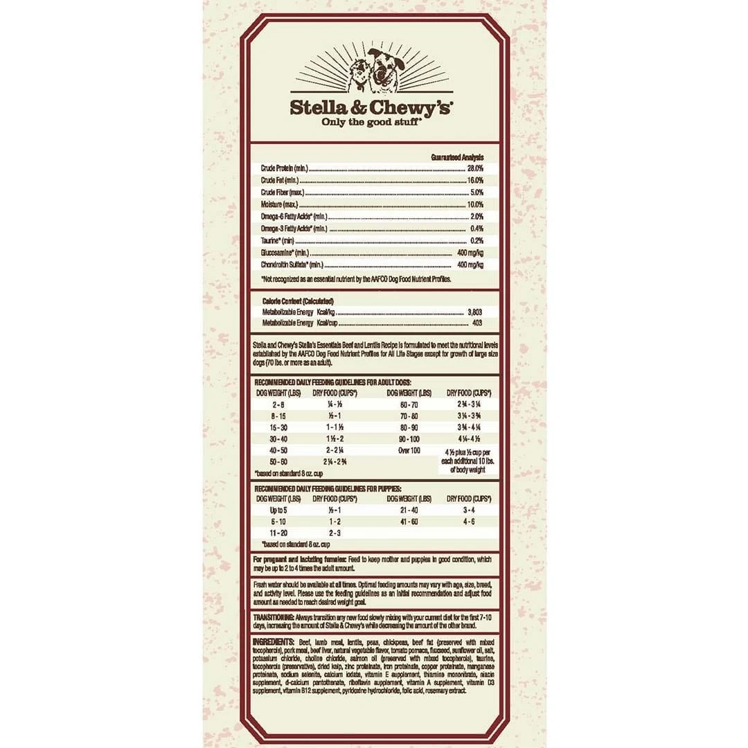 Stella & Chewy's Stella's Essentials High Plains Red Recipe With Grass-Fed Beef Dry Dog Food 5 Stella & Chewy's Stella's Essentials High Plains Red Recipe With Grass-Fed Beef Dry Dog Food - Image 5