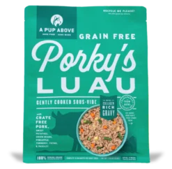 A Pup Above Porky's Luau Dog Food