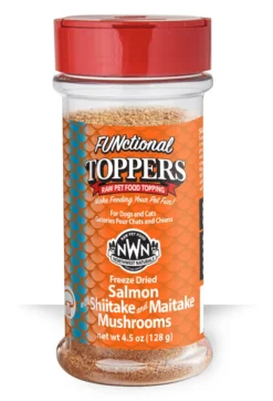 Northwest Naturals Freeze Dried Toppers -Blue Boo Pet Care Shop NWN TopperJar SalmonMushroom 2022B
