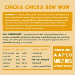 A Pup Above Chicka Chicka Bow Wow Dog Food -Blue Boo Pet Care Shop Nutritional Panel Fresh Chicken d03bd7b9 5f96 40b9 b53f b9490ccf0128