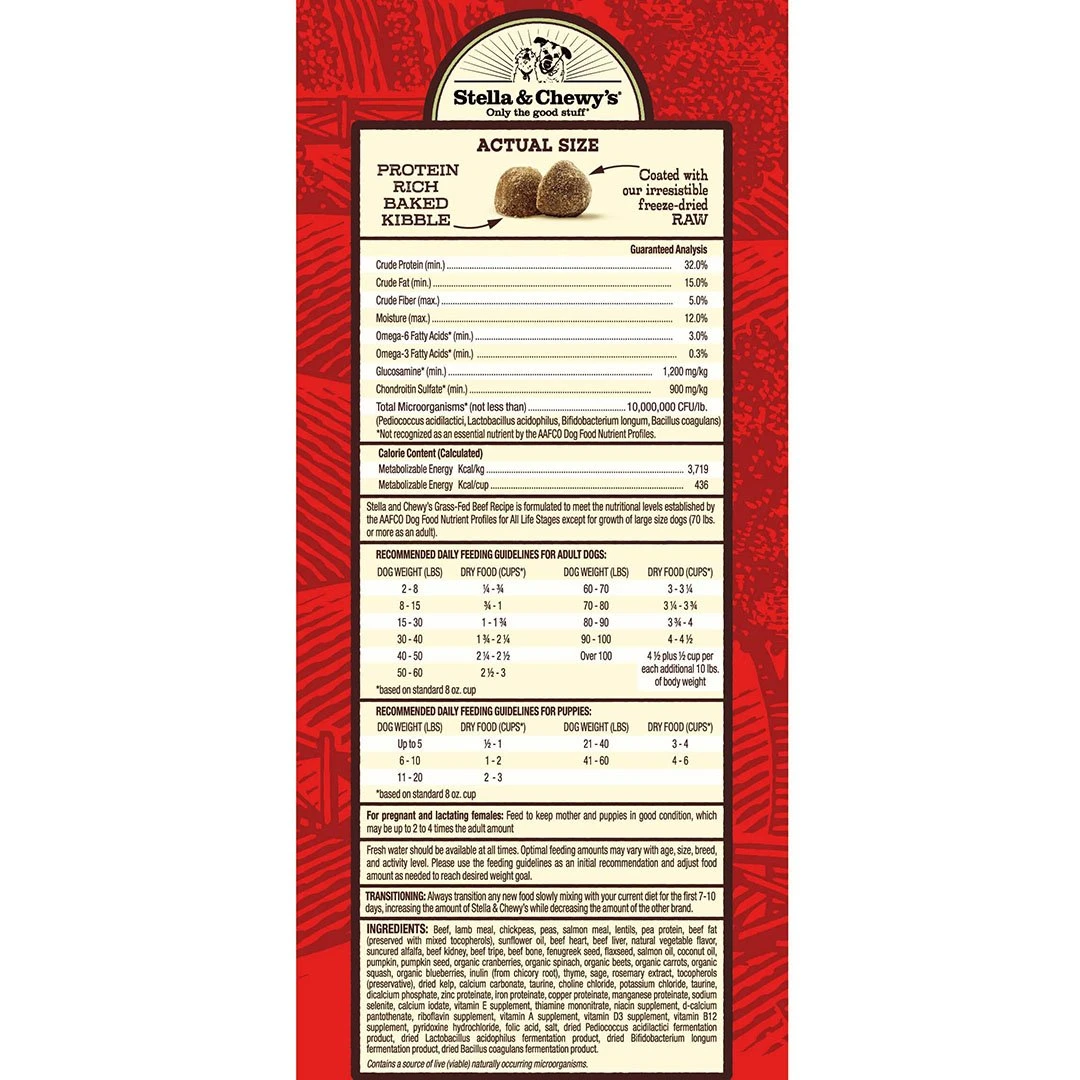 Stella & Chewy's Grass-Fed Beef Raw Coated Kibble 3 Stella & Chewy's Grass-Fed Beef Raw Coated Kibble - Image 3