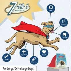 The Missing Link® Smartmouth™ Dental Chews For Dogs -Blue Boo Pet Care Shop Smartmouth Carousel5 SuperHeroLXL 2048x2048 d00a0d39 cf53 42ed b3cc 47c595ec32ee