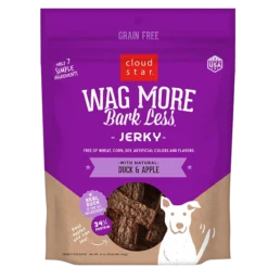 Cloud Star Wag More Bark Less Jerky: Duck & Apple Dog Treats