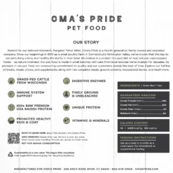 Oma's Pride Beef Tripe Flats -Blue Boo Pet Care Shop beeftripeflats back 27555.1671650645
