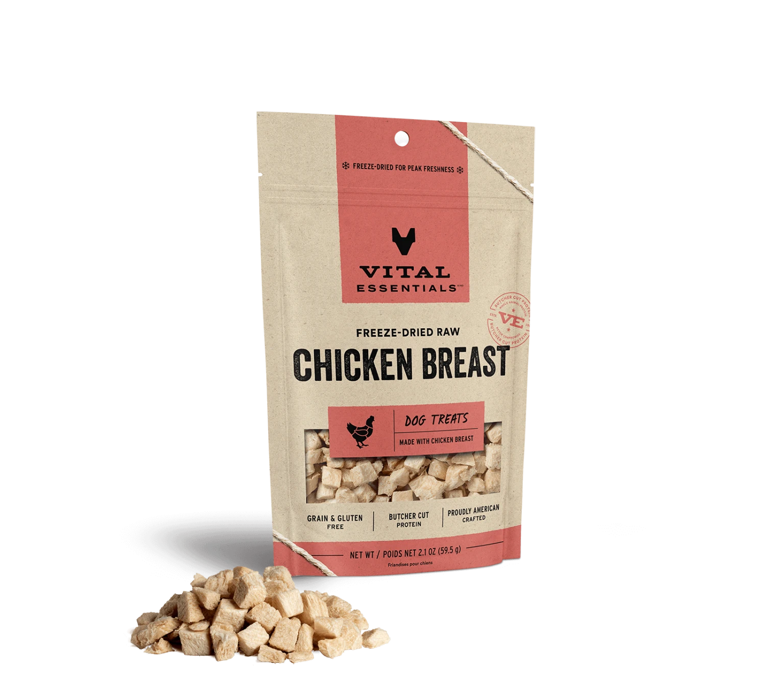 Vital Essentials Freeze Dried Raw Chicken Breast Dog Treats 1 Vital Essentials Freeze Dried Raw Chicken Breast Dog Treats