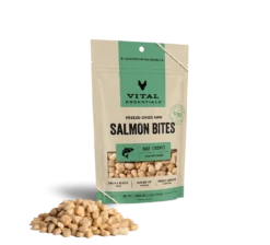 Vital Essentials Freeze Dried Raw Salmon Bites Dog Treats