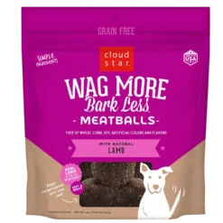 Cloud Star Wag More Bark Less Meatballs: Lamb Dog Treats
