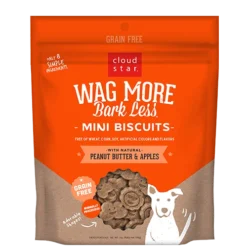 Cloud Star Wag More Bark Less Mini Biscuits With Peanut Butter & Apples