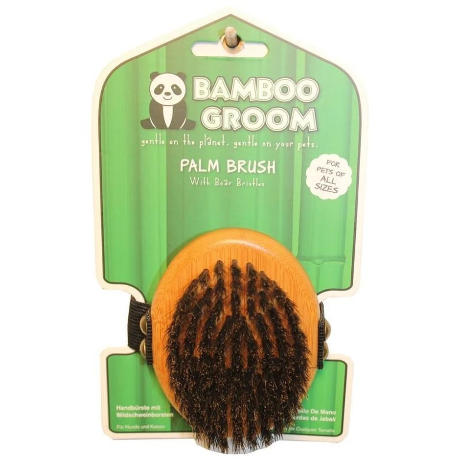 BAMBOO GROOM PALM BOAR BRISTLE BRUSH 1 BAMBOO GROOM PALM BOAR BRISTLE BRUSH